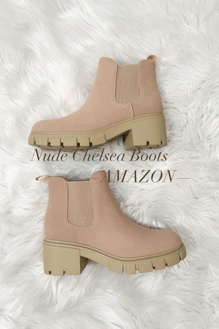 Nude Chelsea boots from Amazon- I loved the black so much I had to get the nude too! 

#LTKfindsunder50 #LTKstyletip #LTKshoecrush