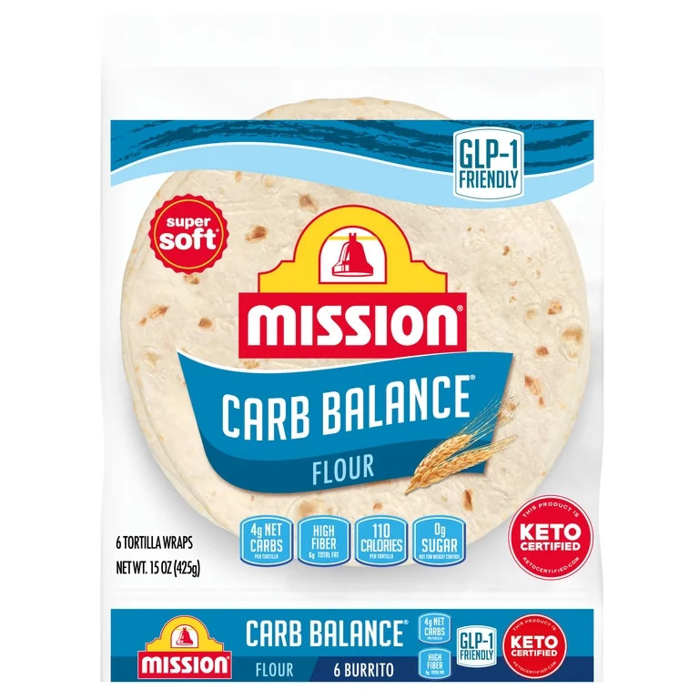 Mission Carb Balance Flour Tortillas, Burrito Size, 6 Count | Walmart (US)
