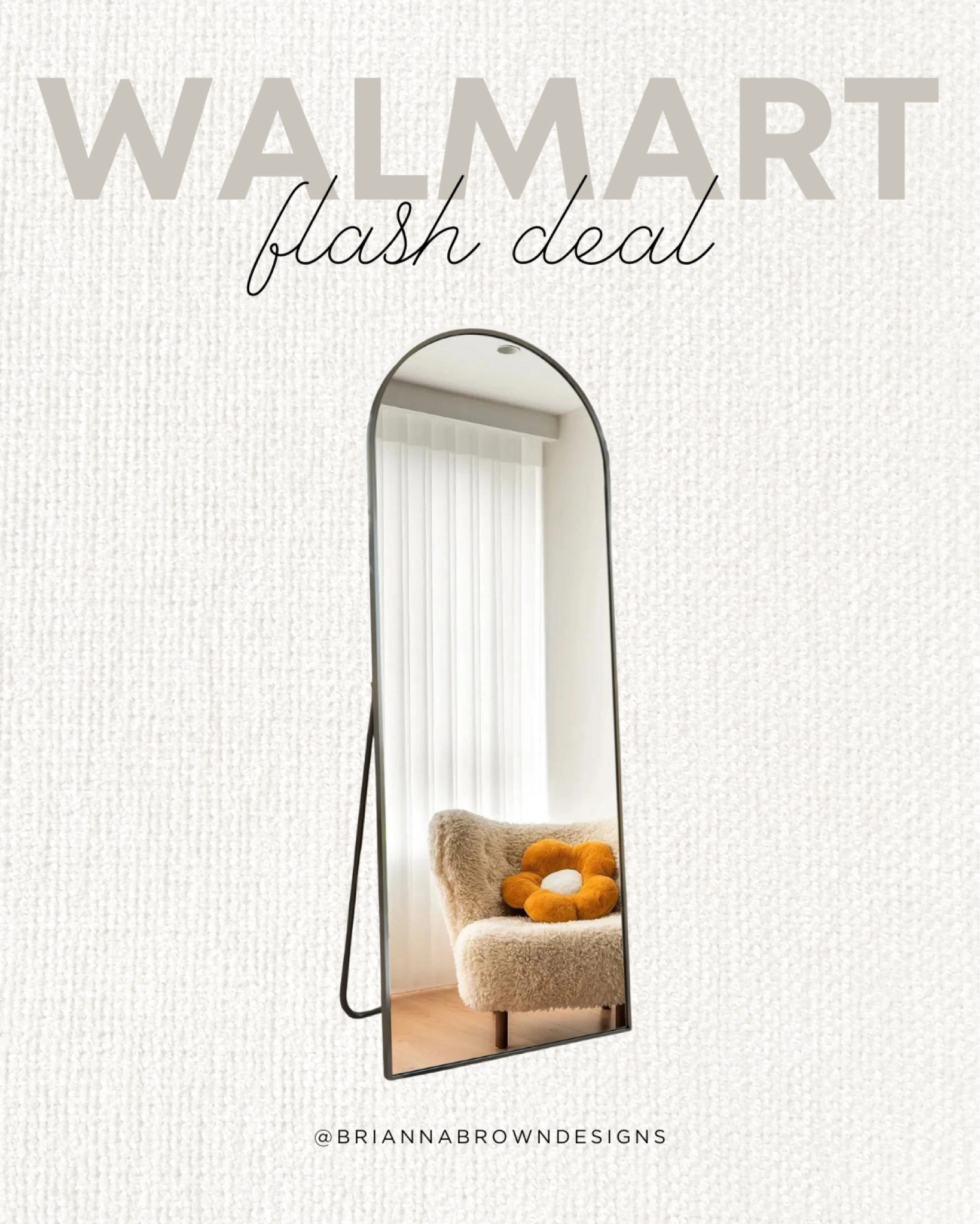 Walmart flash deal for the home, standing mirror, black mirror 

#LTKsalealert #LTKhome #LTKSeasonal