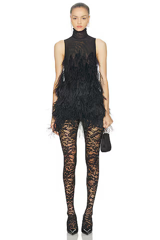 Feathers Embroidered Dress | FWRD 