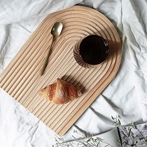 Amazon.com: Decorative Wood Cutting Board, Wooden Board for Kitchen / Shelf / Home Decor (Sector)... | Amazon (US)