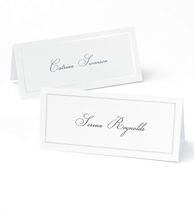 Gartner Studios Platinum Foil Border Printable Place Cards, Party Supplies, 210 GSM, 48 Count, St... | Amazon (US)