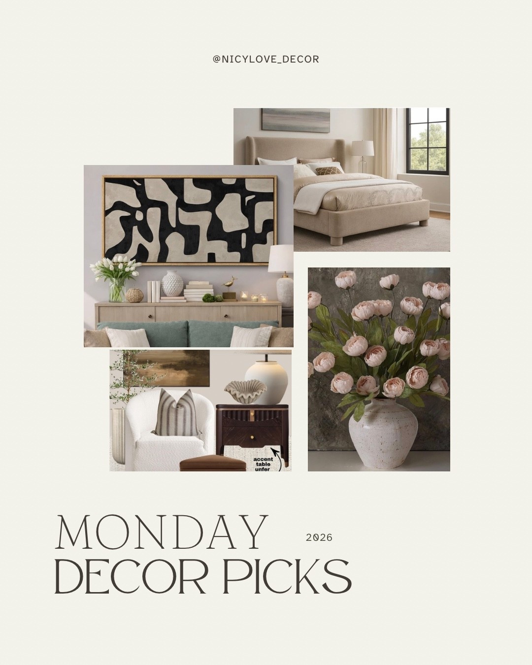 Scroll down and shop this beautiful decor pieces. 
#bed #peony #pillows #nightstands #vases #art #neutral #home #decor #founditonamazon #amazon #black #white #bedroom 

#LTKHome #LTKgrwm #LTKSaleAlert