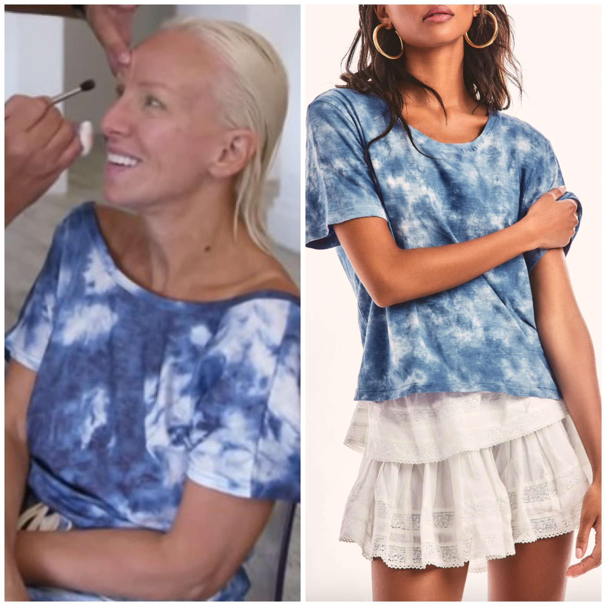 Margaret Josephs’ Blue Tie Dye Tee Shirt