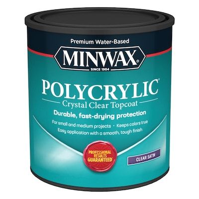 Minwax Polycrylic Clear Satin Water-Based Polyurethane (1-Quart) Lowes.com | Lowe's