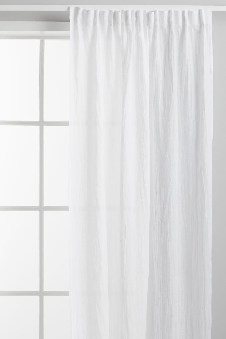 H & M - 2-pack Multiway Linen Curtains - White | H&M (US + CA)