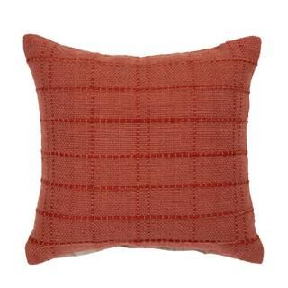 Hampton Bay Woven 20 in. x 20 in. Terracotta Plaid Square Outdoor Throw Pillow EP05S01A-9D4 - The... | The Home Depot
