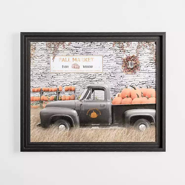 Pumpkin Truck at the Fall Market Framed Art Print | Kirkland's Home