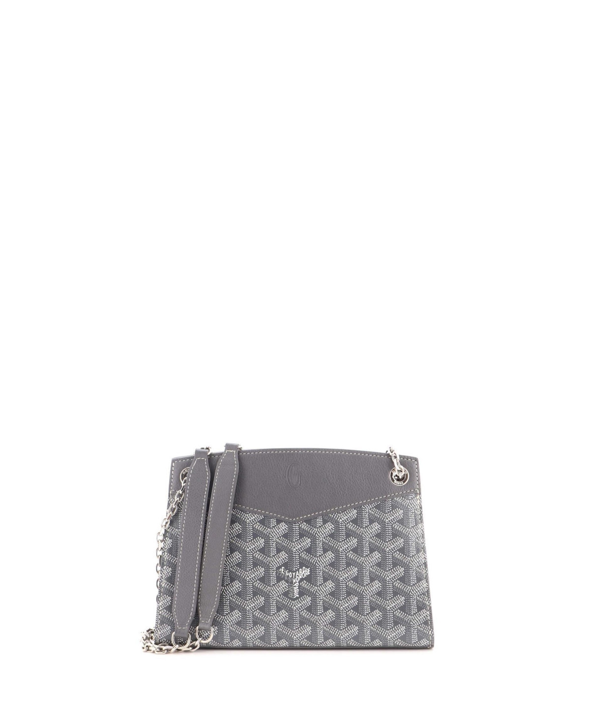 Pre-Owned Goyard Mini Structured Rouette Chain Shoulder Bag Coated Canvas - Grey | Macy's