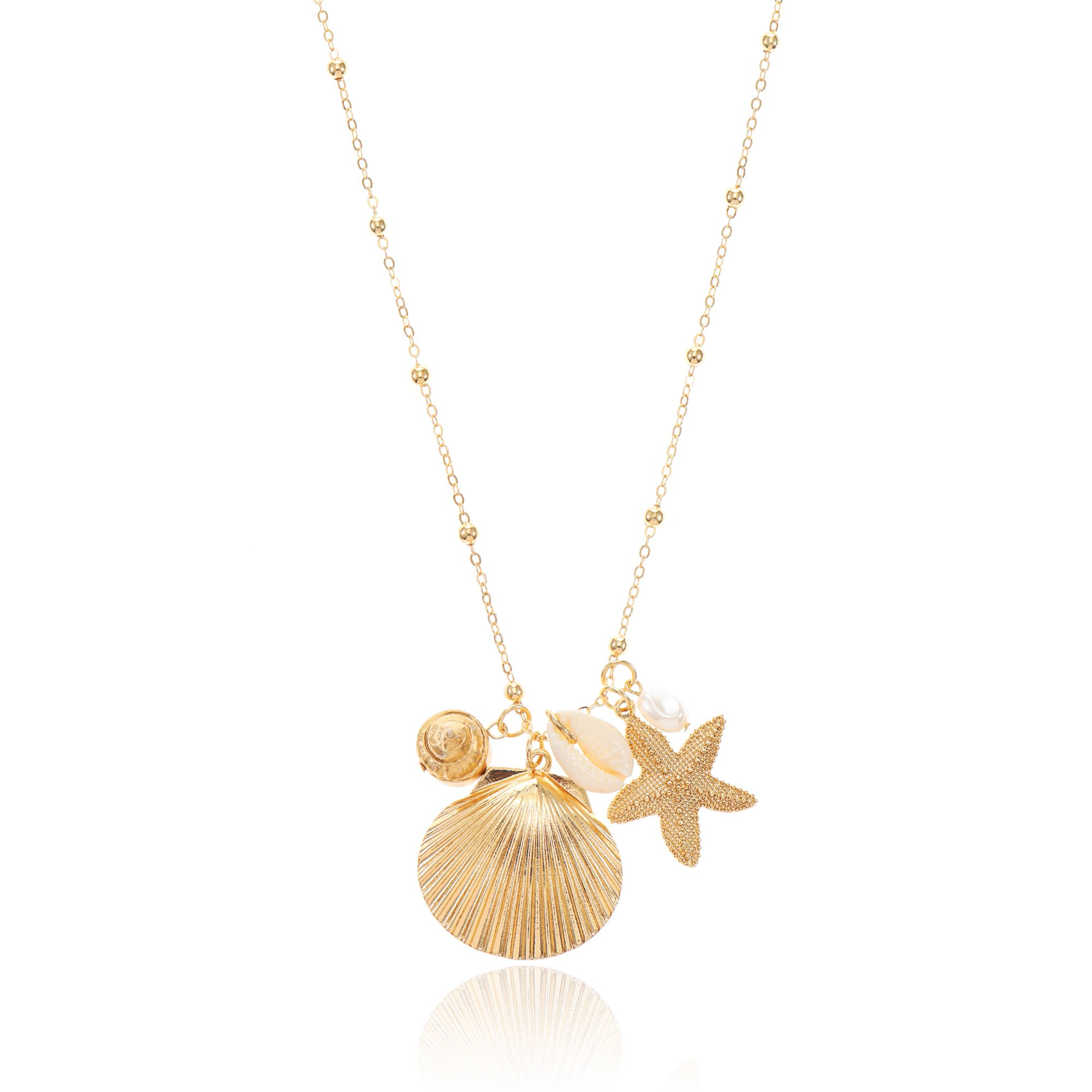 Time and Tru Women’s Shell Pendant Long Necklace | Walmart (US)