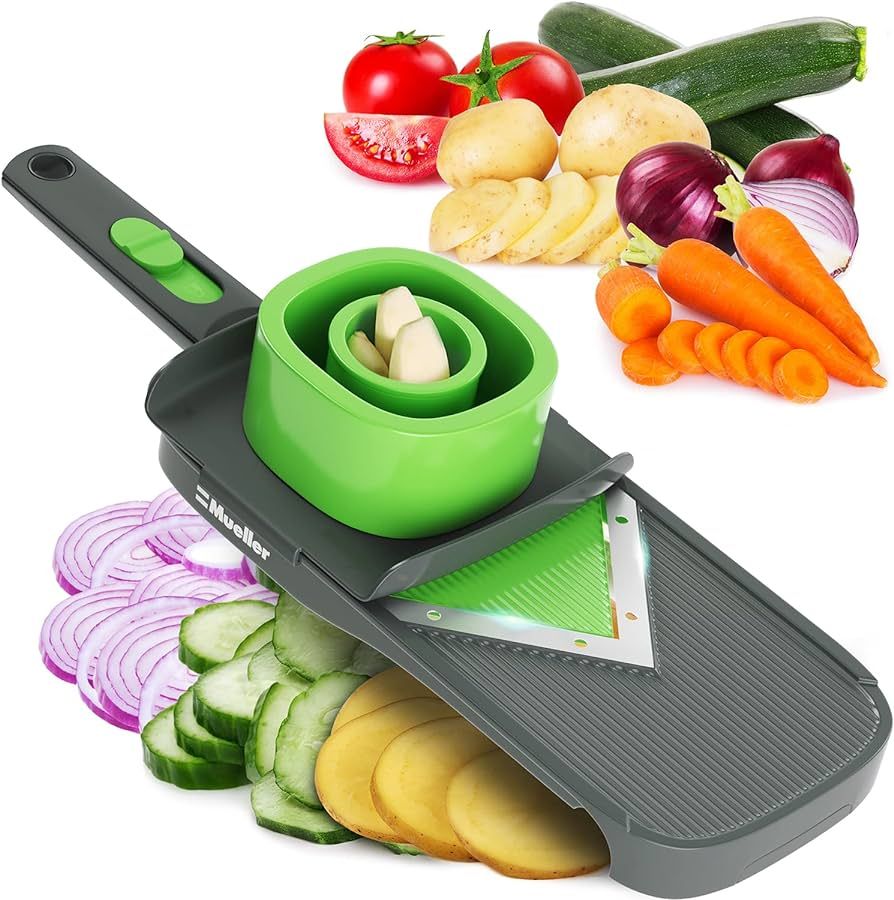 Mueller Handheld Vegetable V Slicer Salad Utensil, Perfect for Salad Zucchini Carrots Onions and ... | Amazon (US)