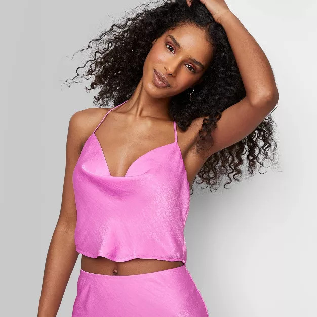 Women's Sleeveless Satin Scarf Top - Wild Fable™ | Target