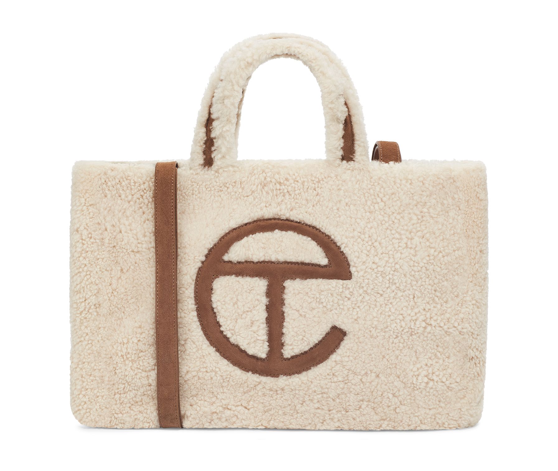 UGG X Telfar Medium Reverse Shopper Sheepskin Handbags in Natural | UGG (US)