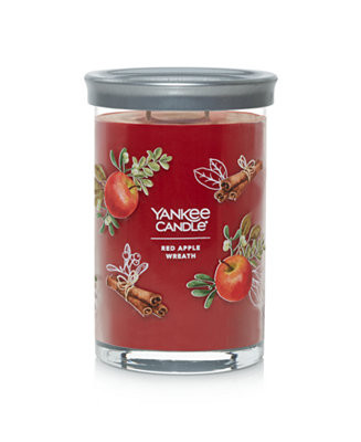 Signature Large 2 Wick Tumbler Apple Wreath Candle - Macy's | Macy's