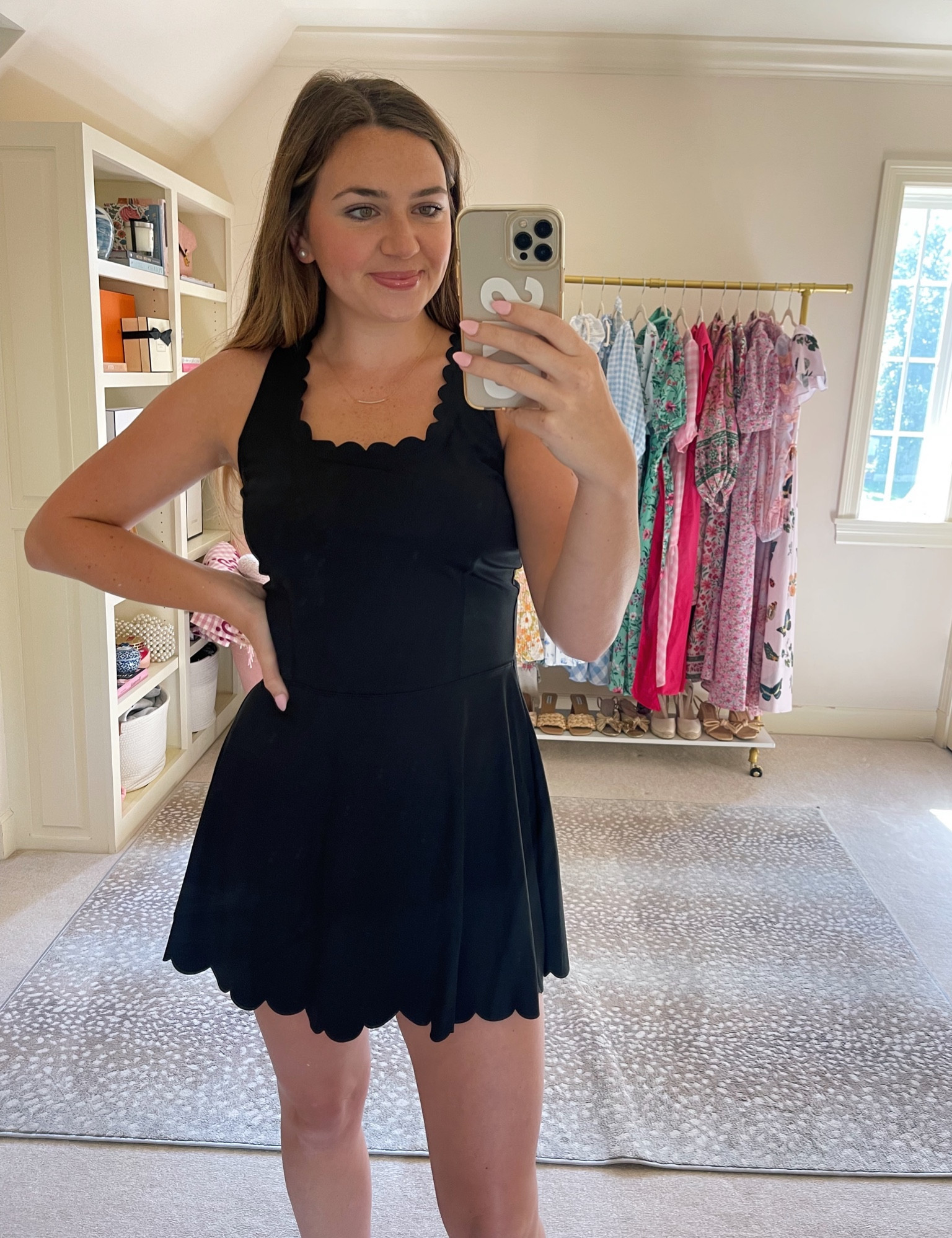 The best black scalloped exercise dress! 🙌🏻 Only $40! 

#LTKFitness #LTKunder100 #LTKunder50