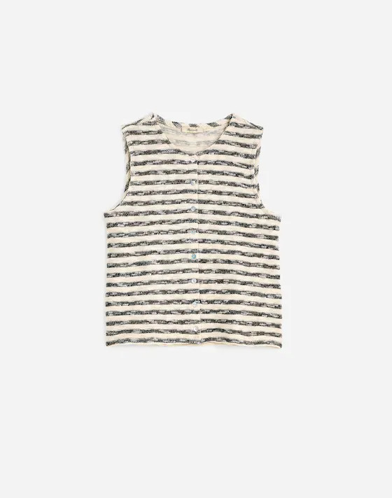 Crewneck Sweater Vest in Stripe | Madewell | Madewell