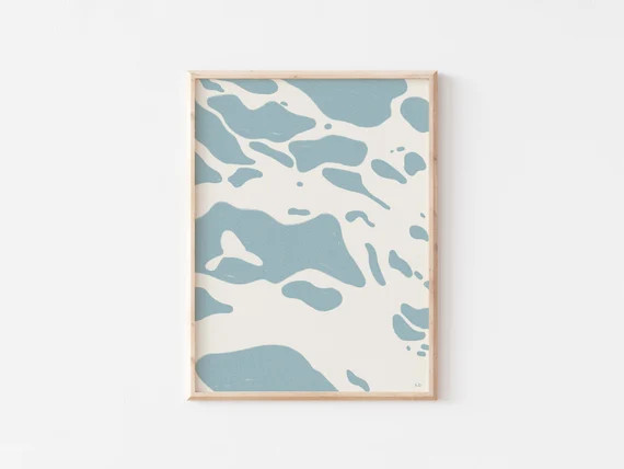 Abstract Waves Wall Art Beach Art Print Minimalist Artwork | Etsy | Etsy (US)