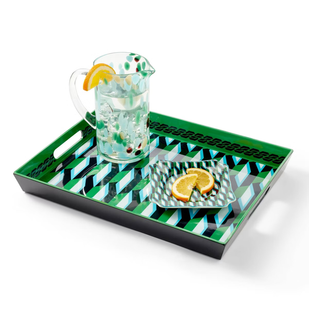 Arrow Geo Green Melamine Rectangle Serving Tray - DVF for Target | Target