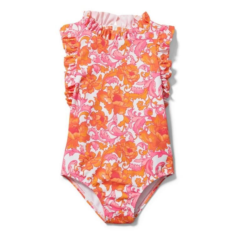 Floral Ruffle Trim Swimsuit | Janie and Jack