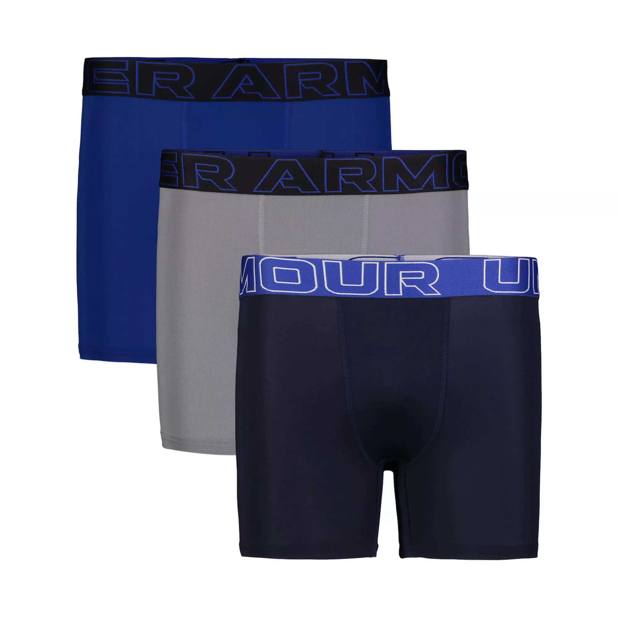 Boys 8-20 Under Armour 3-Pack Performance Tech Solid Boxer Brief Set | Kohl's