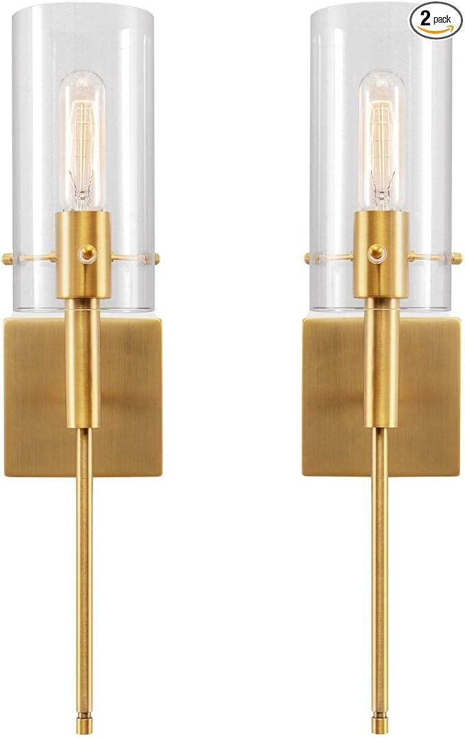 Kyrid Slim Wall Sconce Set of 2 Modern Indoor Vanity Lighting Set Sconce Light Hallway Light Plat... | Amazon (US)