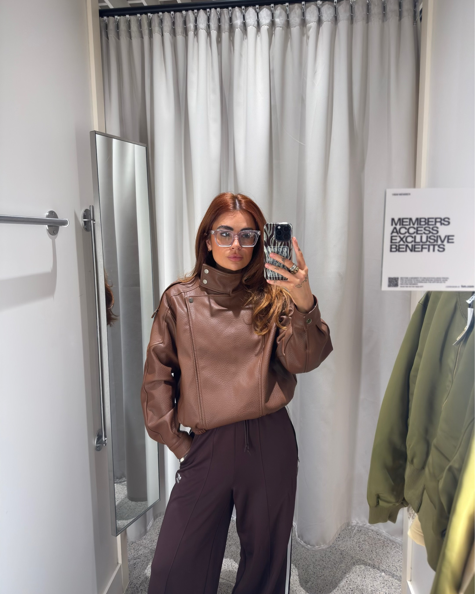 Tan leather jacket / funnel neck leather jacket / 

#LTKwinter #LTKdatenight #LTKstyletip