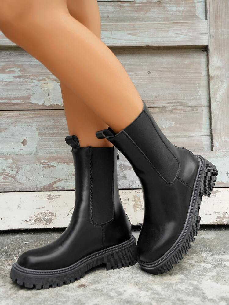 Minimalist Zip Back Chelsea Boots | SHEIN