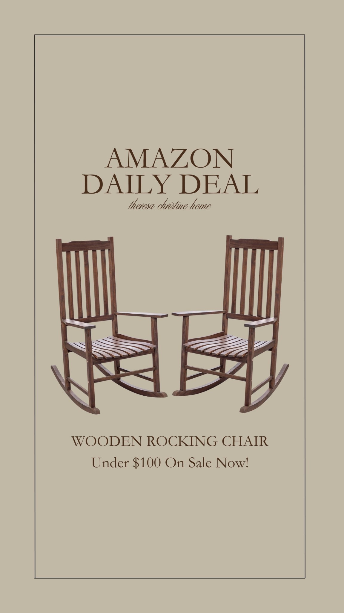 Amazon daily deal! Loving these wooden rocking chairs for a front porch refresh 🤎

#LTKHome
