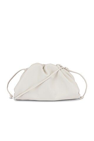 Bottega Veneta Mini Leather Pouch Clutch Crossbody Bag in White | FWRD 