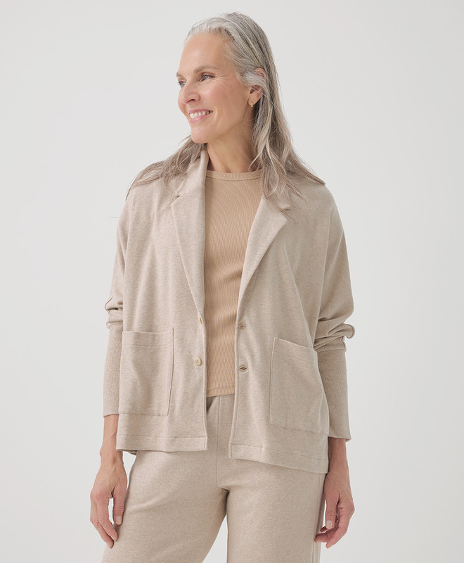 Women’s Airplane Relaxed Blazer made with Organic Cotton | Pact | Pact Apparel