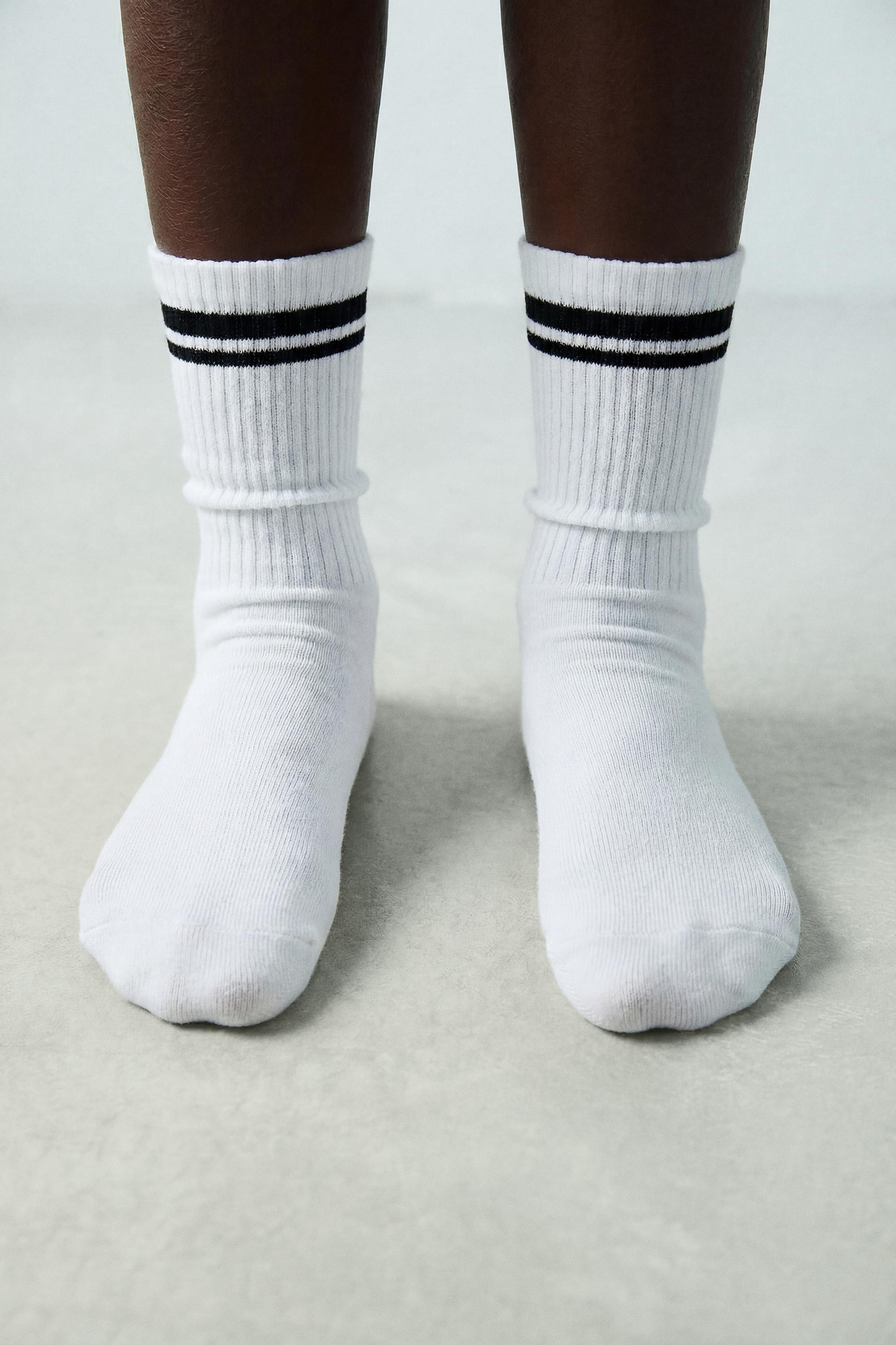 3-PACK OF MID-LENGTH SPORT STRIPE SOCKS | Zara US