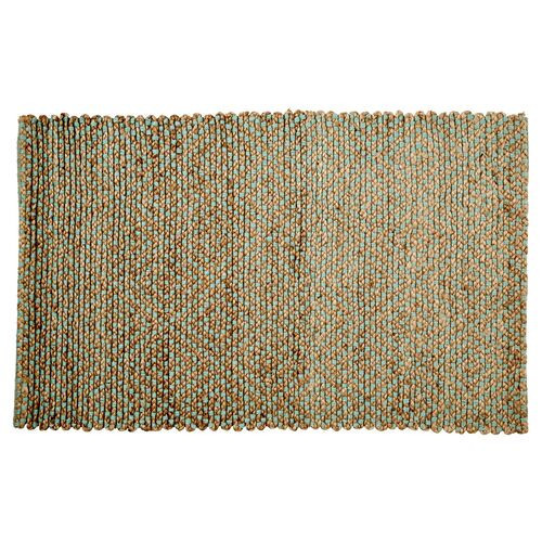 Siena Jute Rug - Natural/Green - Brown - Brown | Floor Covering, Carpet, Mat, Area Rug - 10'x14' | One Kings Lane