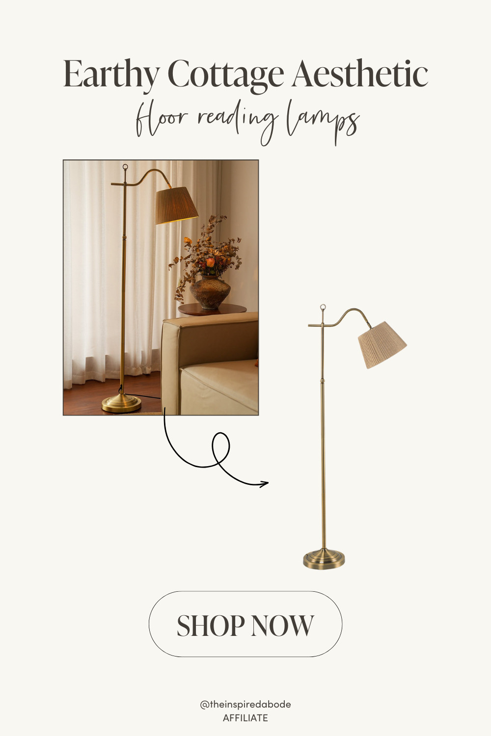 The perfect blend of glam and warmth – this slightly arched floor lamp instantly elevates any corner & the pleated shade gives just the right earthy cottage look! 

 #LTKSeasonal #LTKHome