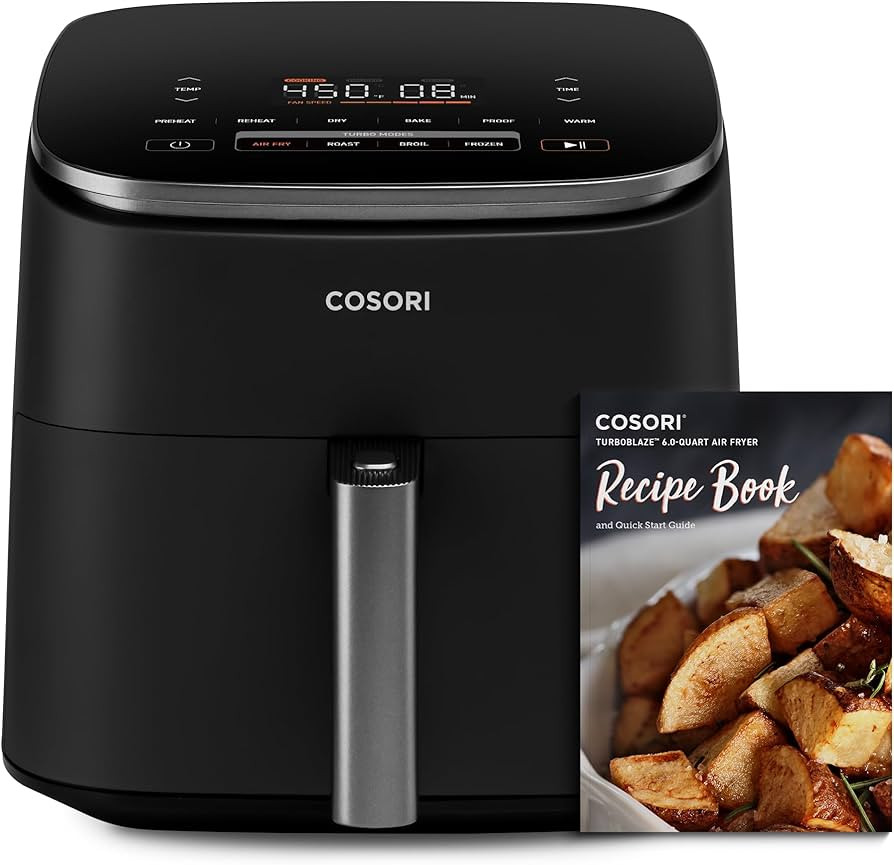 COSORI Air Fryer TurboBlaze 6Qt, 9-in-1 Airfryer, 5 Speeds Dry, Roast, Proof, 15-MINS In-App Reci... | Amazon (US)