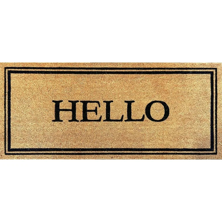Mainstays 20x46 Estate Hello Coir Doormat | Walmart (US)