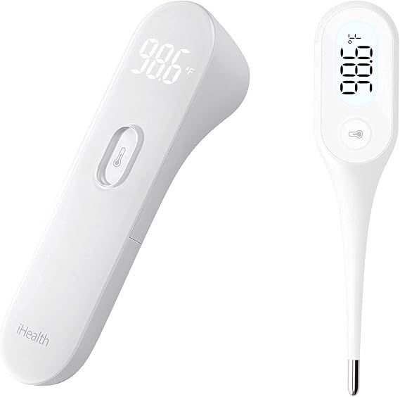 iHealth Forehead Thermometer for Home PT3 & iHealth Digital Oral Thermometer for Fever PT1 | Amazon (US)
