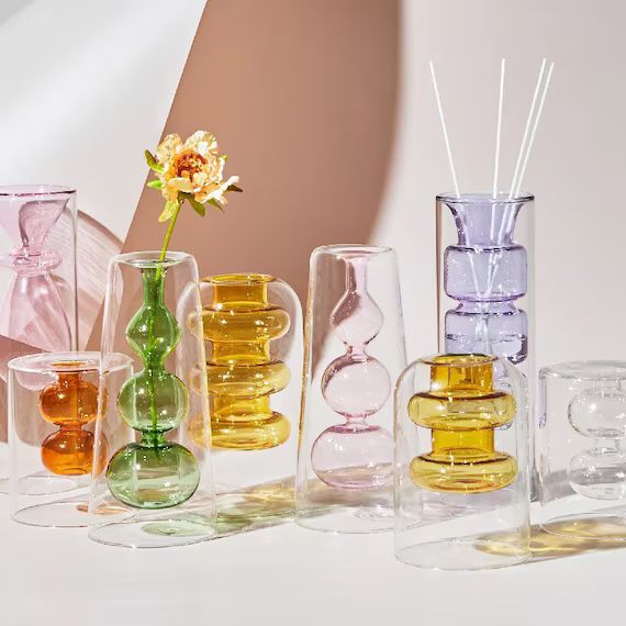 Colorful Art Nouveau Scandi Style Vases Gift Vase Small Glass | Etsy | Etsy (US)