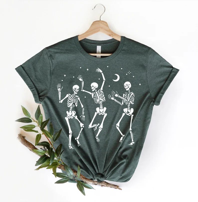 Halloween Party Dancing Skeleton Shirt Skeletons Happy | Etsy | Etsy (US)