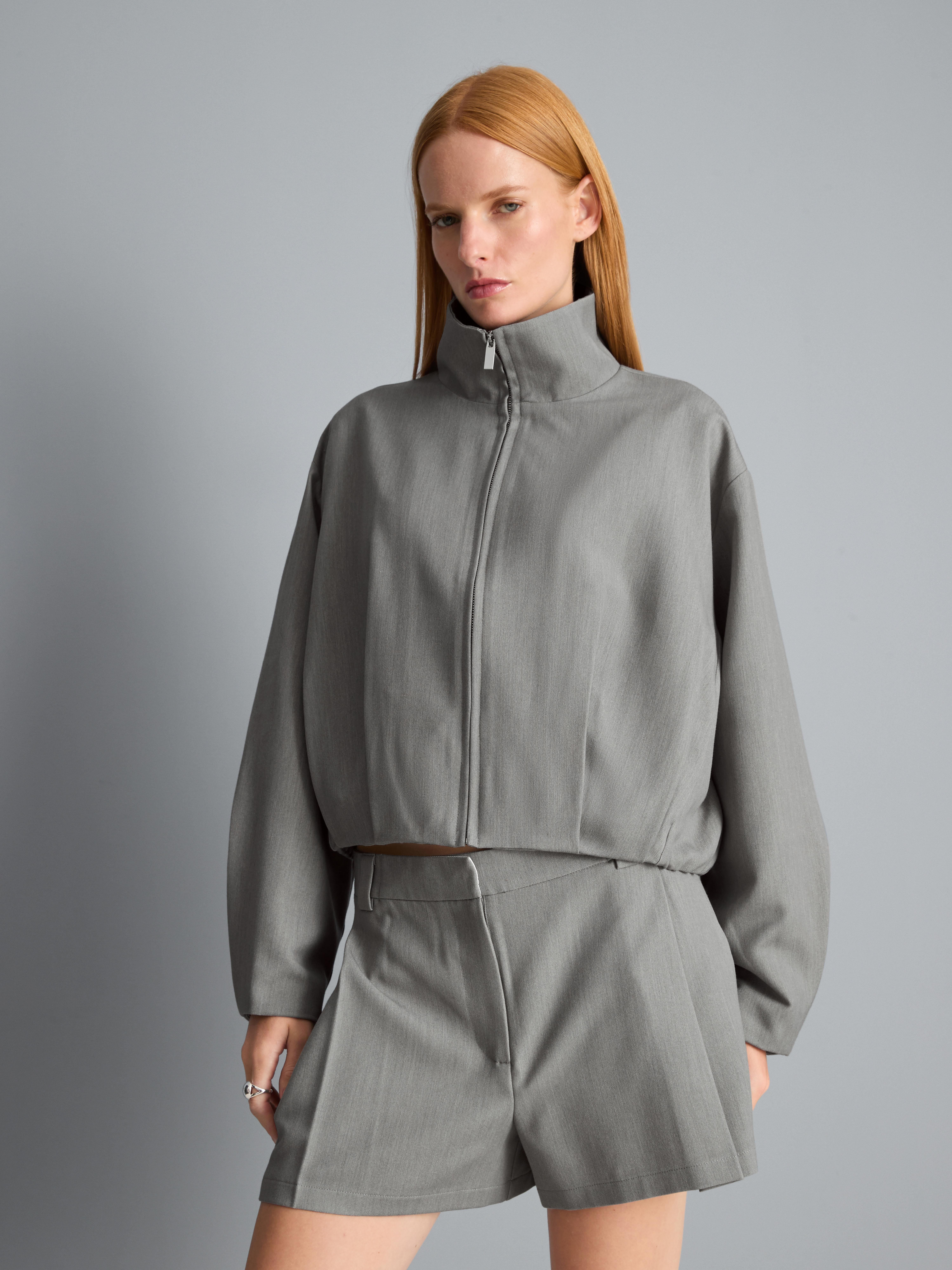 Pleated High Neck Bomber Jacket | Primark UK