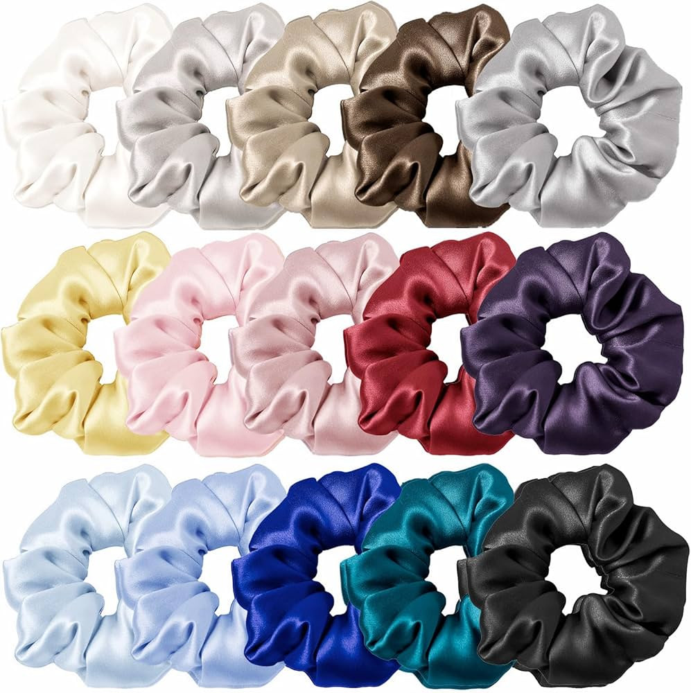 LILYSILK Silk Scrunchies and Ponytail Holders for Frizz & Breakage Prevention, 100% Mulberry Silk... | Amazon (US)