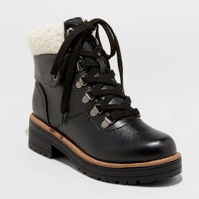 Women's Karissa Sherpa Cuff Boots - Universal Thread™ | Target