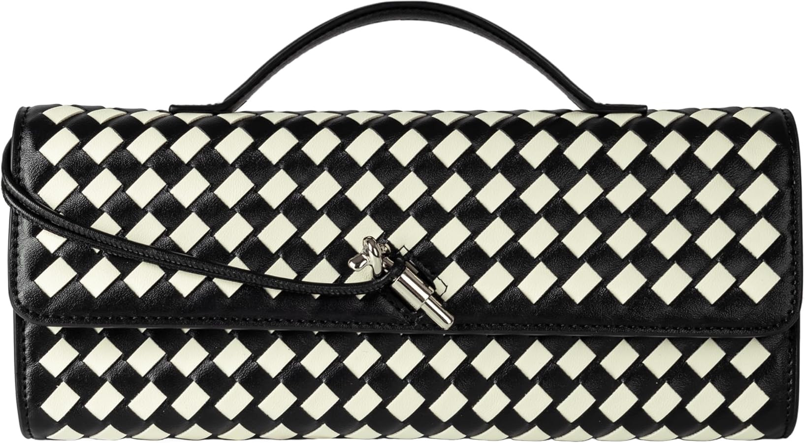 Joryin Woven Purse for Women Evening Clutch Woven Leather Handbags Crossbody Bag Purse Formal Eve... | Amazon (US)