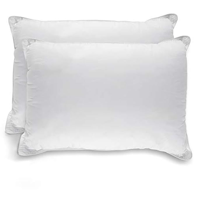 WhiteClassic Down-Alternative Soft Bed Pillows for Sleeping - 100% Cotton Pillow Cover - Hypoallerge | Amazon (US)