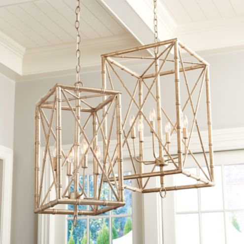 Bamboo Rectangular Pendant | Ballard Designs, Inc.