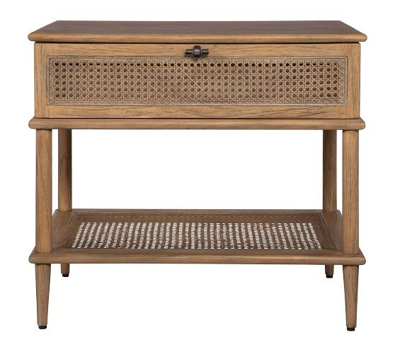 Francis Rectangular Cane Side Table (26") | Pottery Barn (US)