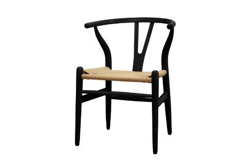 Baxton Studio Wood Wishbone Y Chair, Black | Amazon (US)