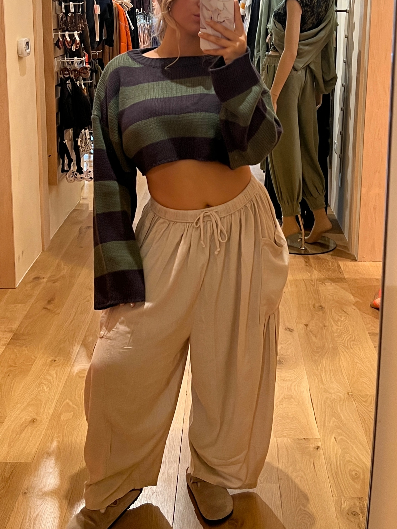 sweater is from one of my favorite local boutique called RUSE! IG- @shopruse 
pants- size small from free people, exact pair linked! these are so comfy cute 

#LTKSeasonal #LTKfit #LTKshoecrush