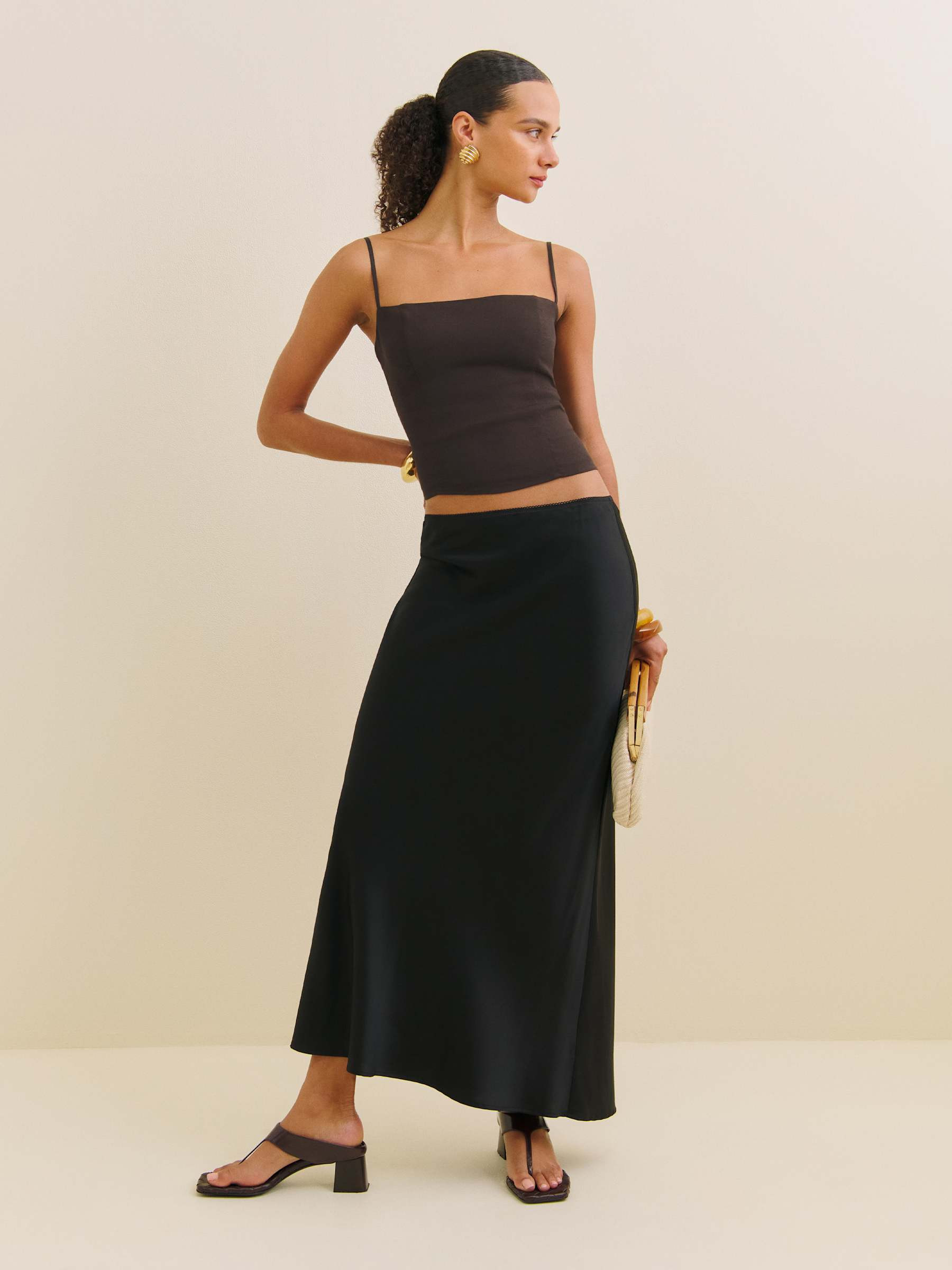 Layla Satin Skirt | Reformation (Global)