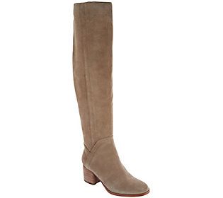 As Is Marc Fisher Medium Calf Suede Over-the- Knee Boots-Elan | QVC