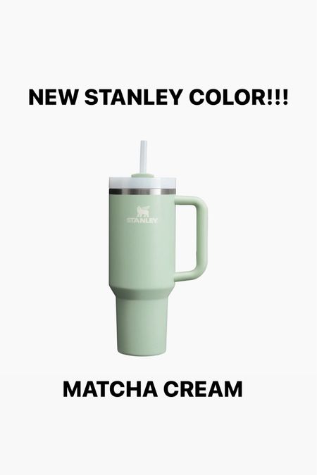 New Stanley tumbler color matcha cream 